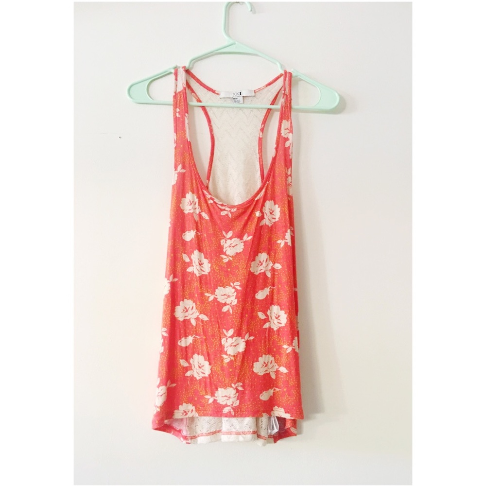 💲FIRM🌟Forever 21 Lace Back Tank Top - MEDIUM